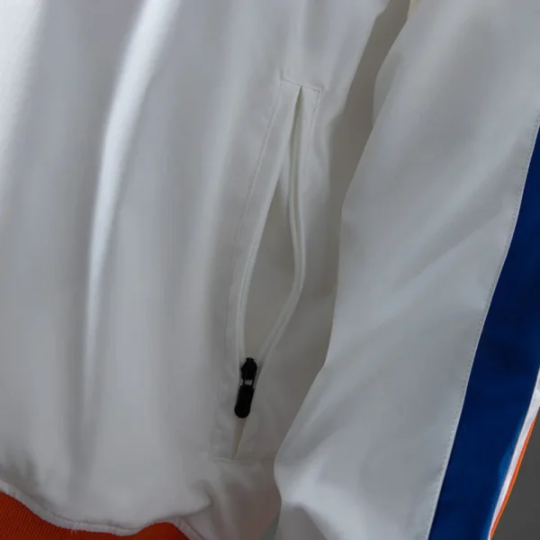 Netherlands 10/11 Retro Windbreaker Jacket – White